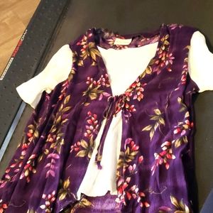 Matching floral top and skirt